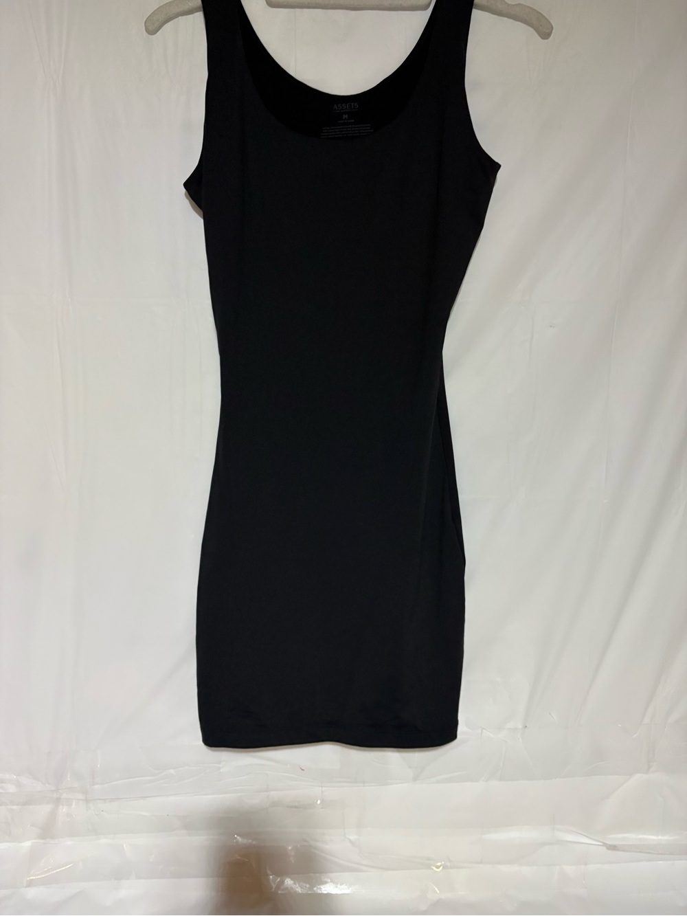 Assets by Spanx Black Sleeveless Mini Bodycon Dress/Slip - Picture 2 of 8